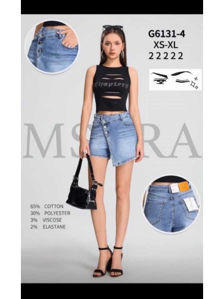 Spódnica krótka jeansowa damska Msara,size xs-xl,paczka 10szt ,