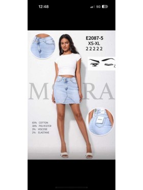 Spódnica krótka jeansowa damska Msara,size xs-xl,paczka 10szt ,