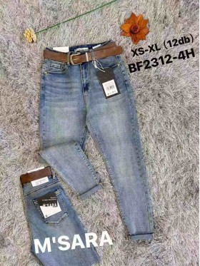 Jeansy damskie Msara,size XS-xl,paczka 12szt ,