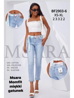 Jeansy damskie Msara,size XS-xl,paczka 12szt ,