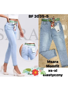 Jeansy damskie Msara,size XS-xl,paczka 12szt ,