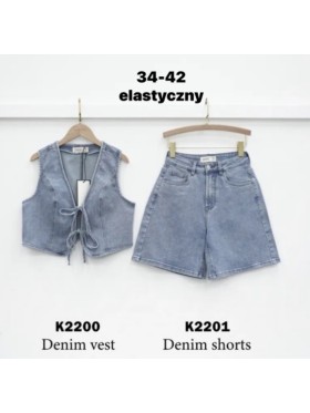 Kamizelki jeansowe damskie ,size 34-42,paczka 10szt ,