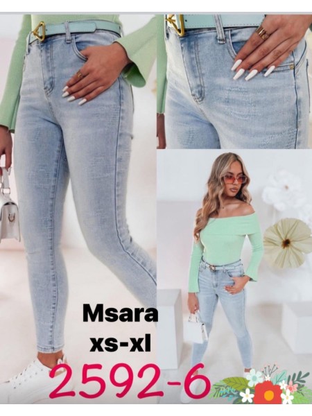 Jeansy damskie Msara,size XS-xl,paczka 10szt ,