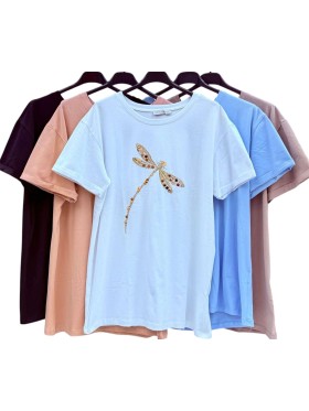 Bluzki damskie Włoskie,size uni,paczka 6szt ,mix kolor