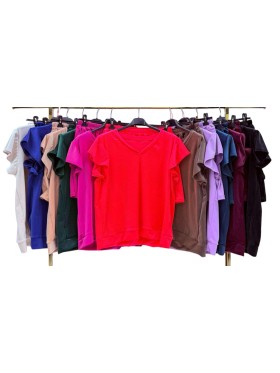 Bluzki damskie Włoskie,size uni,paczka 6szt ,mix kolor
