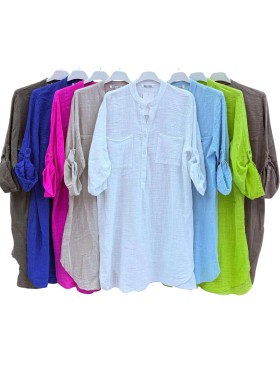 Bluzki damskie Włoskie,size uni,paczka 6szt ,mix kolor