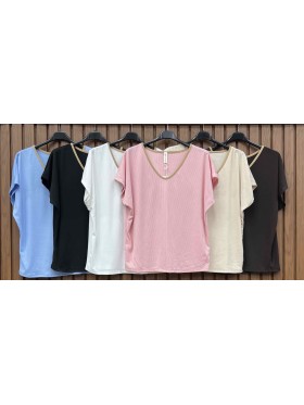 Bluzki damskie wloskie ,size uni ,paczka 6szt,mix kolor