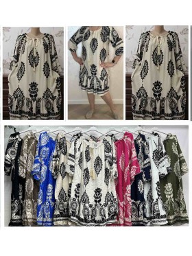 Sukienki damskie wloskie ,size uni ,paczka 6szt,mix kolor