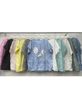 Bluzki damskie wloskie ,size uni ,paczka 6szt,mix kolor