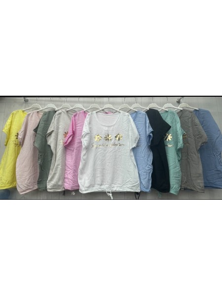 Bluzki damskie wloskie ,size uni ,paczka 6szt,mix kolor