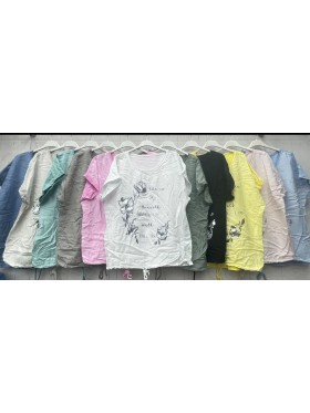 Bluzki damskie wloskie ,size uni ,paczka 6szt,mix kolor