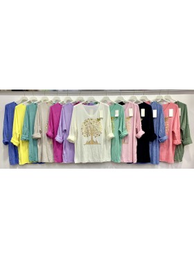 Bluzki damskie wloskie ,size uni ,paczka 6szt,mix kolor