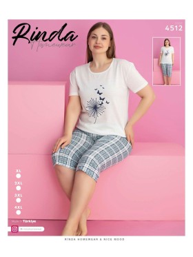 Piżama damskie tureckie,size xl-4xl,paczka 8szt,1kolor