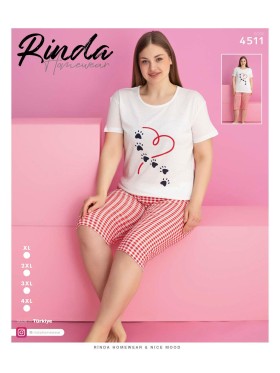 Piżama damskie tureckie,size xl-4xl,paczka 8szt,1kolor