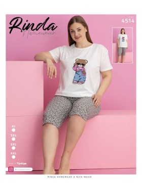 Piżama damskie tureckie,size xl-4xl,paczka 8szt,1kolor
