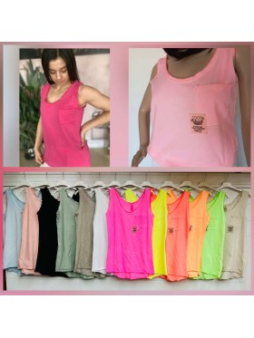 Bluzki damskie wloskie ,size uni ,paczka 6szt,mix kolor