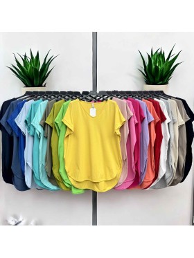Bluzki damskie wloskie ,size uni ,paczka 6szt,mix kolor