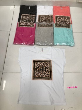 Bluzki damskie , size 2-4XL ,paczka 12szt mix kolor