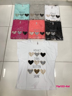 Bluzki damskie , size 2-4XL ,paczka 12szt mix kolor