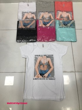Bluzki damskie , size M-XL ,paczka 12szt mix kolor