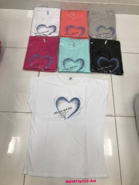 Bluzki damskie , size 2-4XL ,paczka 12szt mix kolor