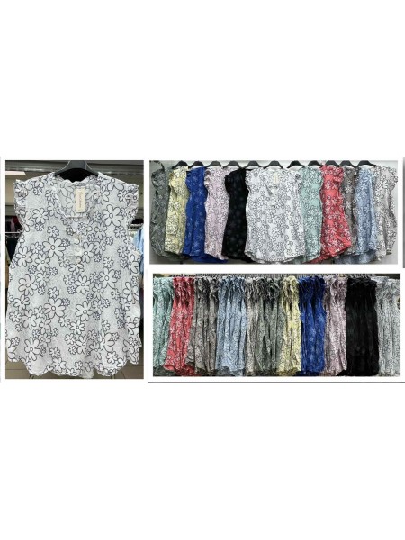 Bluzki damskie wloskie, Size uni,paczka 6szt,mix kolor
