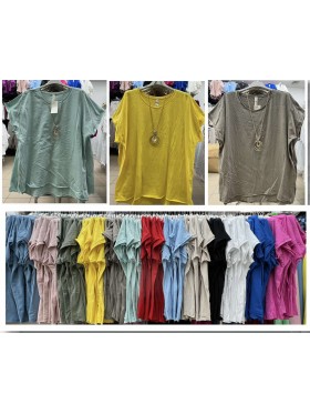 Bluzki damskie wloskie, Size uni,paczka 6szt,mix kolor