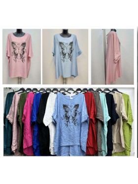 Bluzki damskie wloskie, Size uni,paczka 6szt,mix kolor