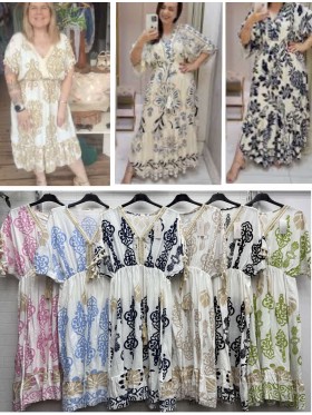 Sukienki damskie wloskie, Size uni,paczka 6szt,mix kolor