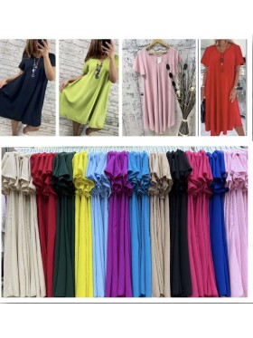 Sukienki damskie wloskie, Size uni,paczka 6szt,mix kolor