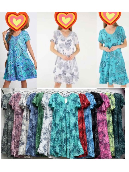 Sukienki damskie wloskie, Size uni,paczka 6szt,mix kolor