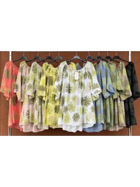 Bluzki damskie wloskie, Size uni,paczka 6szt,mix kolor