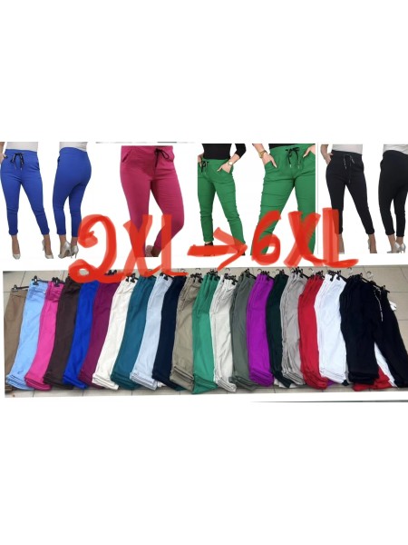 Spodnie damskie wloskie, Size 2xl-6xl,paczka 5szt,1kolor