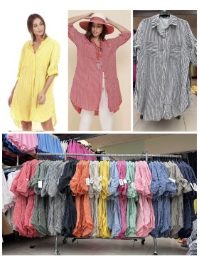 Koszule damskie wloskie, Size uni,paczka 6szt,mix kolor