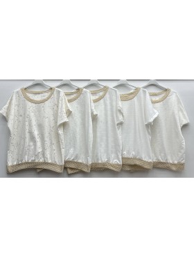 Bluzki damskie Włoski, size uni, paczka 6szt, 1 kolor