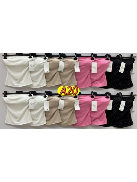 Bluzki damskie Włoski, size uni, paczka 6szt, mix kolor