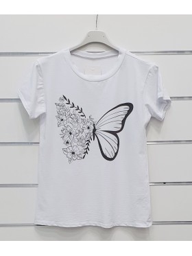 Bluzki damskie Włoski, size uni, paczka 6szt, mix kolor