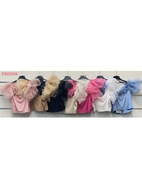 Bluzki damskie Włoski, size uni, paczka 6szt, mix kolor