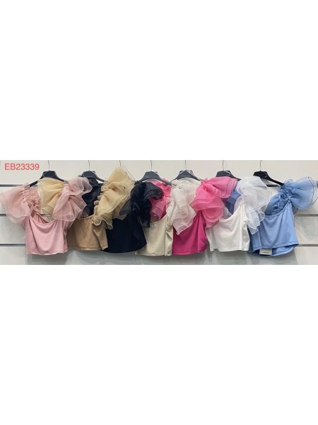 Bluzki damskie Włoski, size uni, paczka 6szt, mix kolor