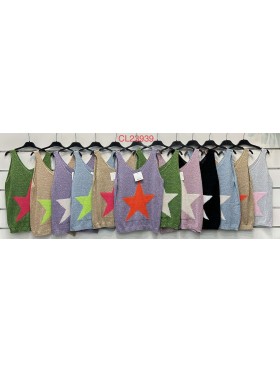 Bluzki damskie Włoski, size uni, paczka 6szt, mix kolor
