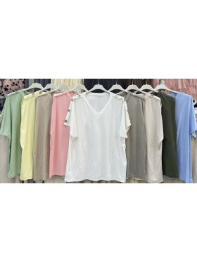 Bluzki damskie Włoski, size uni, paczka 6szt, mix kolor