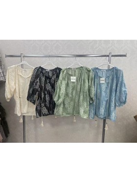 Bluzki damskie wloskie, Size uni,paczka 6szt,mix kolor