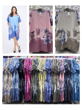 Sukienki damskie wloskie, Size uni,paczka 6szt,mix kolor