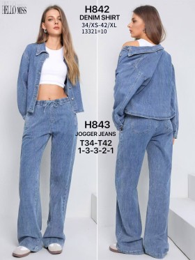 Komplety Jeansowe damskie ,size 34-42,paczka 5szt ,