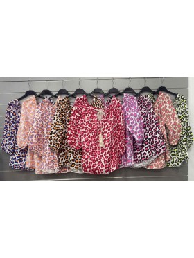 Bluzki damskie Włoski, size uni, paczka 6szt, mix kolor