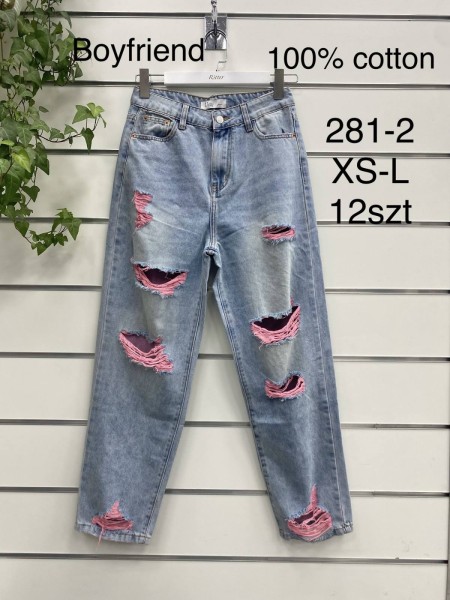 Jeansy damskie ,size xs-l,paczka 12szt ,