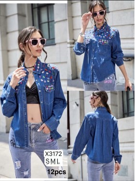 Koszule Jeansowe damskie ,size S-L,paczka 12szt ,