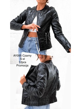 Kurtki skórzane damskie ,size S-XL,paczka 12szt ,