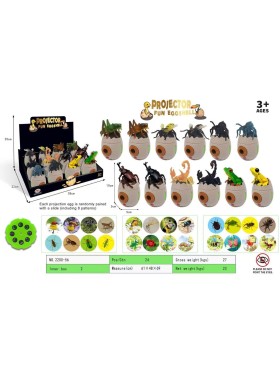 ZABAWKI FUN EGGS . 12 SZT / PACZKA, KOLOR JAK NA ZDZIĘCIU