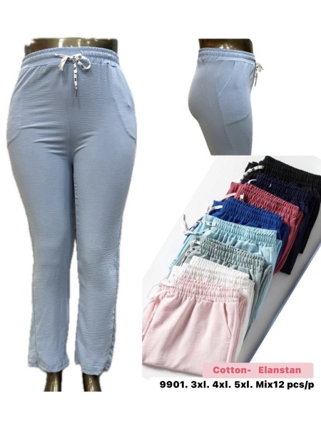 Spodnie damskie ,Size 3-5XL,paczka 12szt ,mix kolor